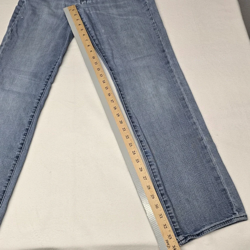 Levis 511 Slim Fit Jeans Mens 33x34 Light Wash Blue Denim Beach Boho Hipster Y2K